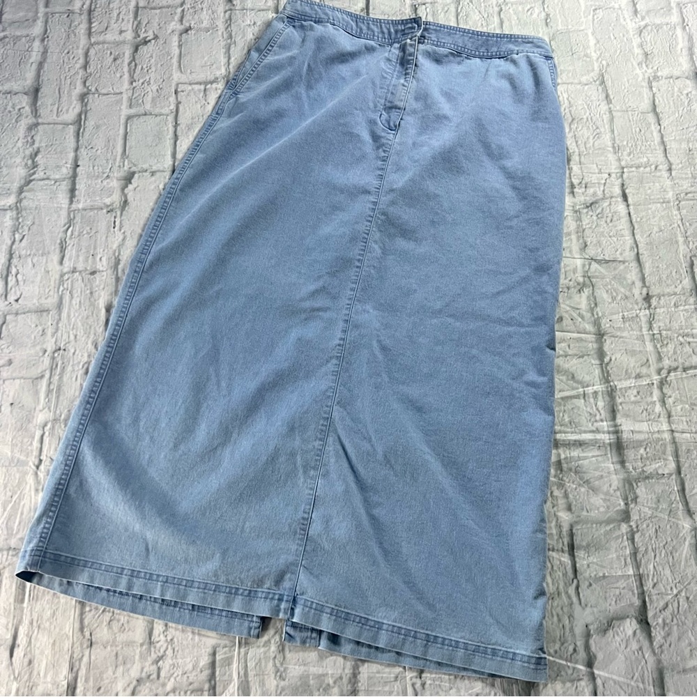 Christopher & Banks Denim Midi Skirt 100% Cotton